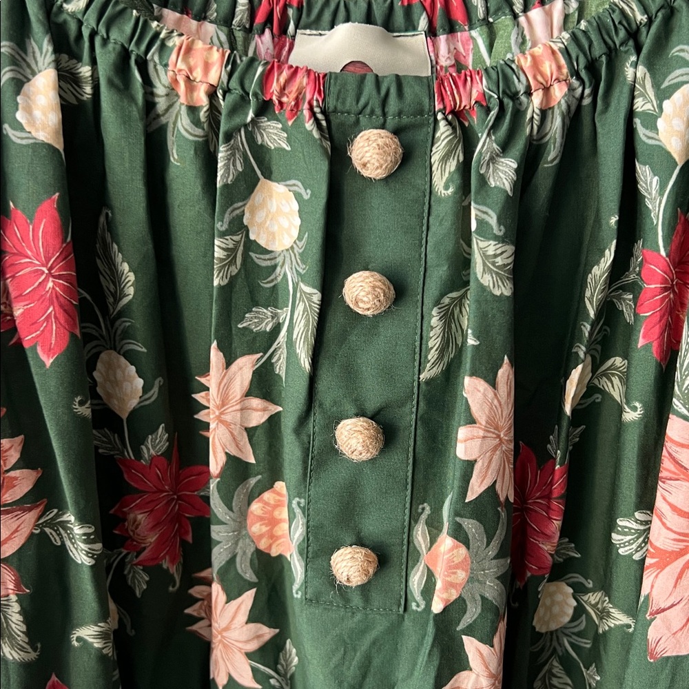 FARM RIO GARDEN GREEN MAXI DRESS L - Picture 8 of 14